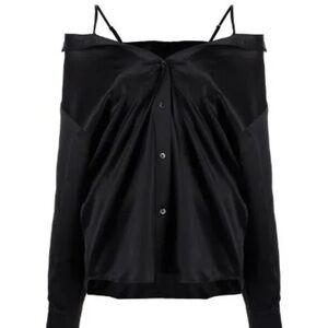 Alexander Wang Off the shoulder satin shirt